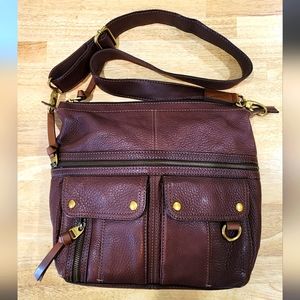 Fossil Morgan Crossbody Bag Brown Genuine Leather